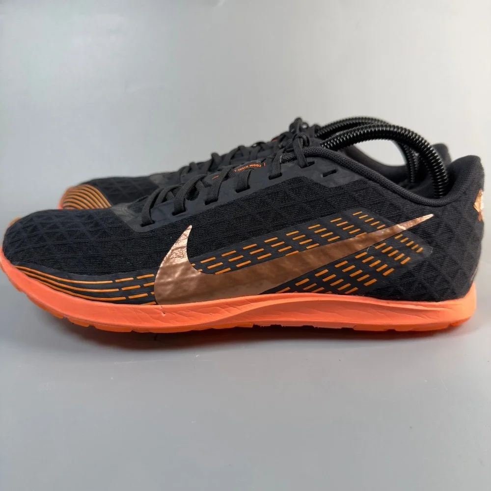 Nike Zoom Rival XC Mens 10 Cross Country Spike Running Trainer Black Orange Shoe